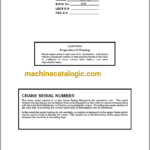 Link Belt Crane 228HSL Service Manual