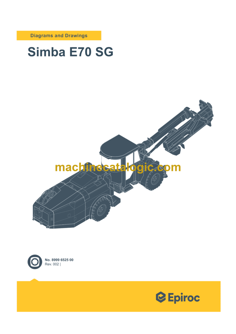 Epiroc Simba E70 SG Diagrams and Drawings Manual