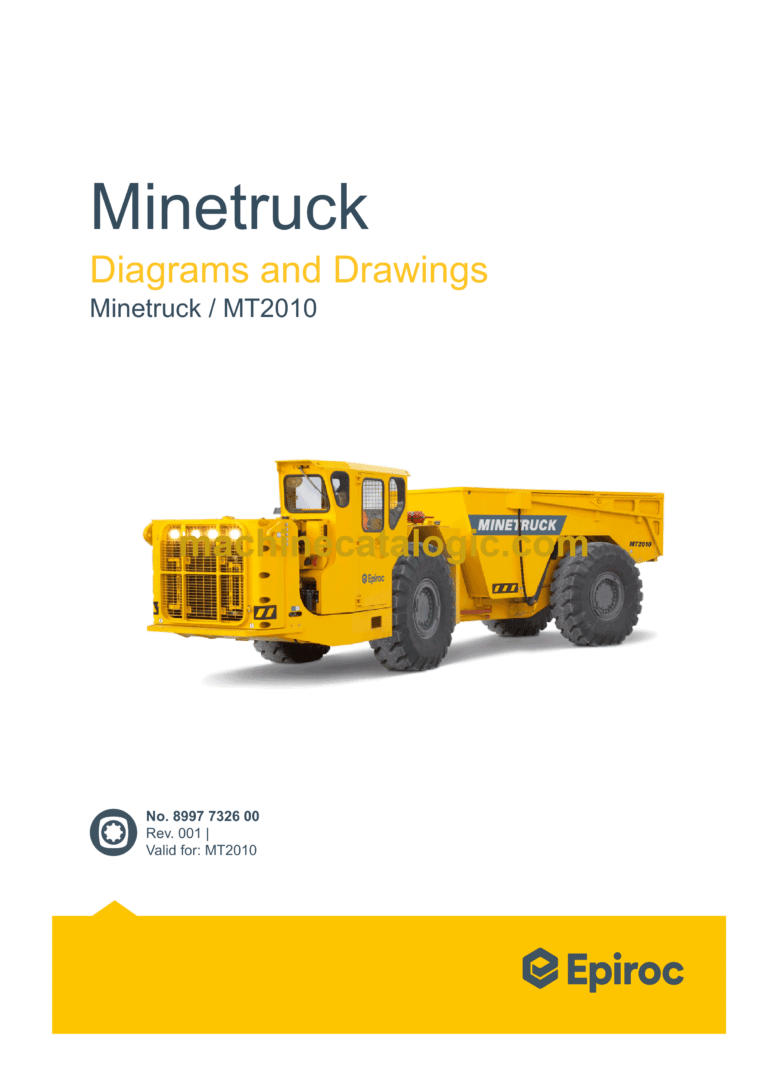 Epiroc Minetruck MT2010 Diagrams and Drawings Manual