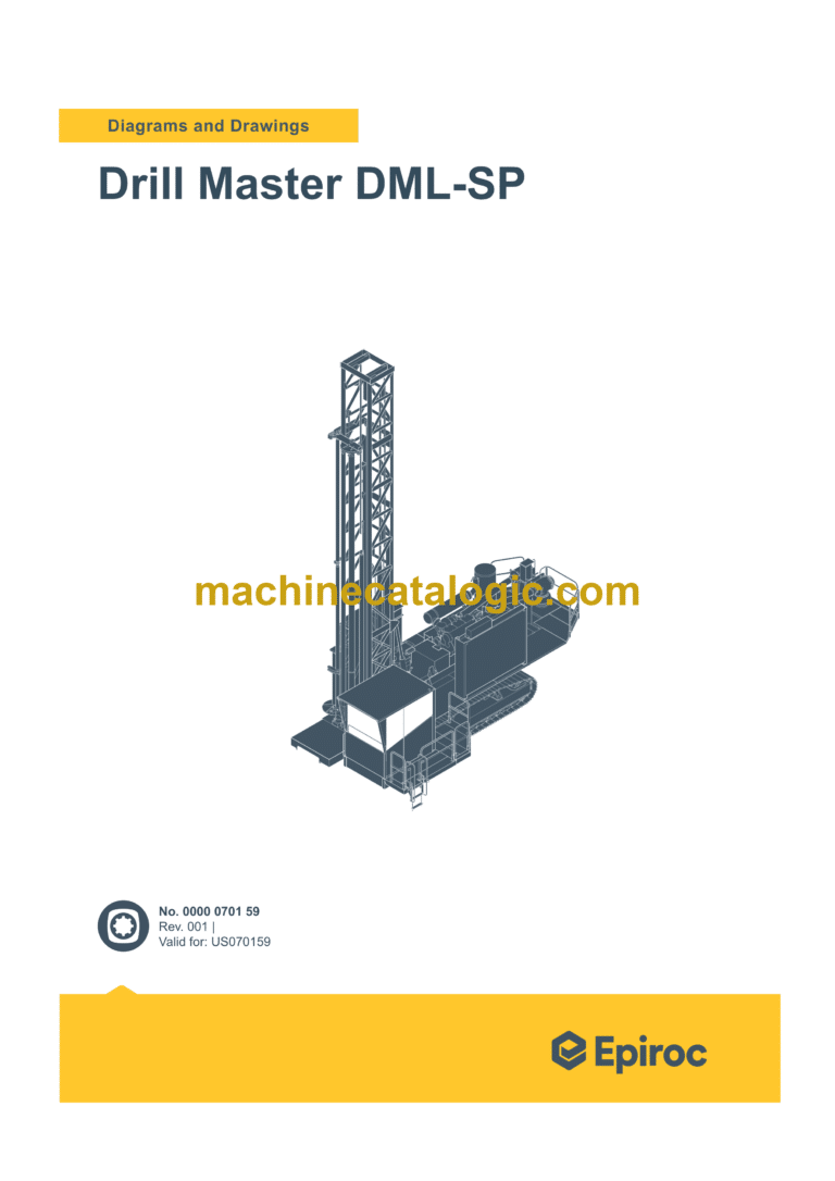 Epiroc Drill Master DML-SP Diagrams and Drawings Manual