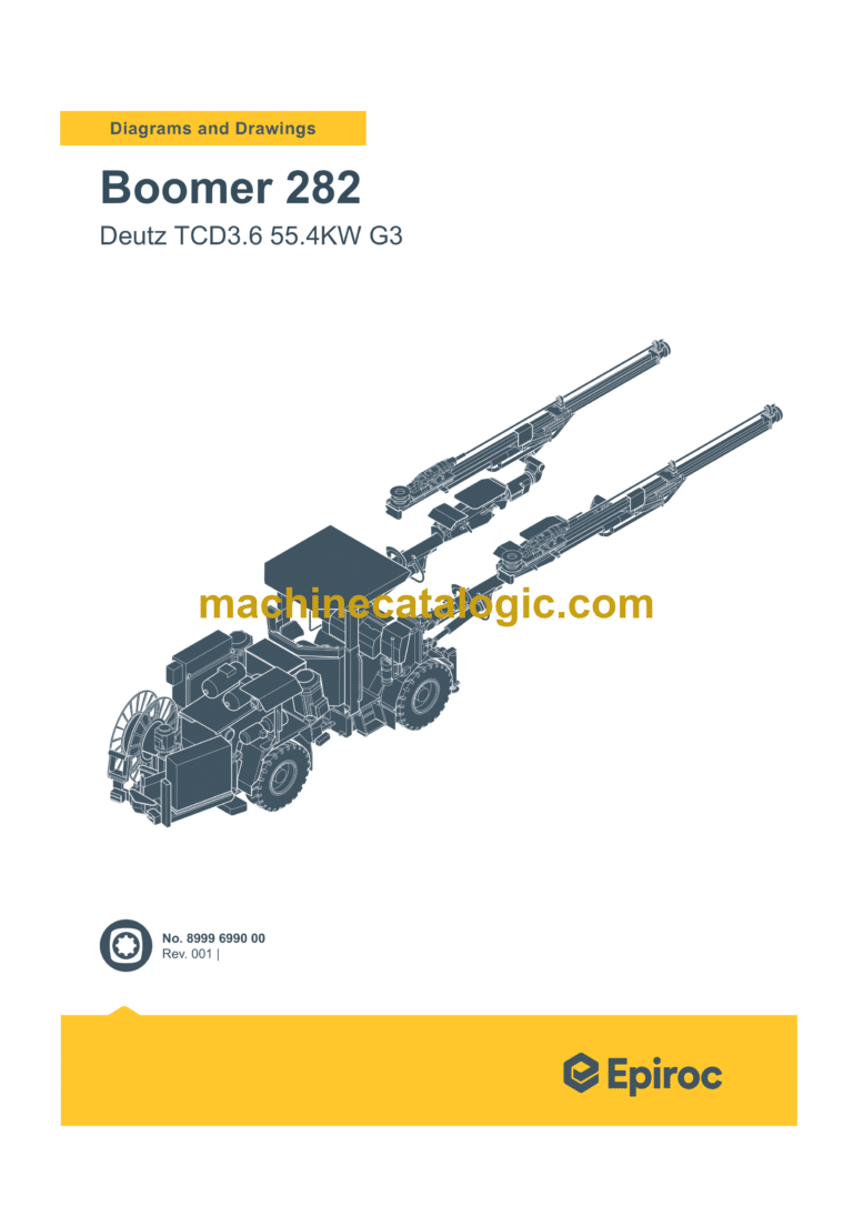 Epiroc Boomer 282 Deutz TCD3.6 55.4KW G3 Diagrams and Drawings Manual
