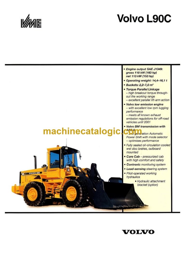 Volvo L90C Wheel Loader Parts Manual