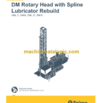 Epiroc DML E, DM50, DML D, DM45 DM Rotary Head with Spline Lubricator Rebuild Service Manual