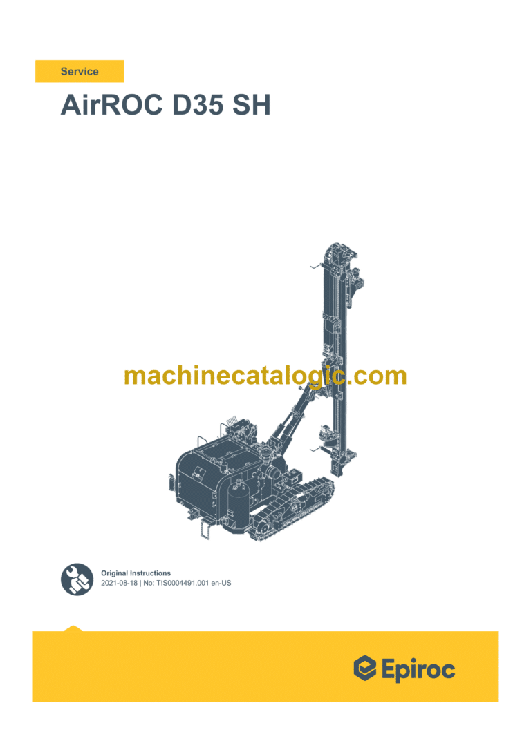 Epiroc AirROC D35 SH Horizontal Drill Service Manual (TIS0004491.001)