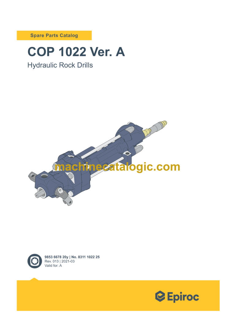 Epiroc COP 1022 Version A Hydraulic Rock Drills Index: