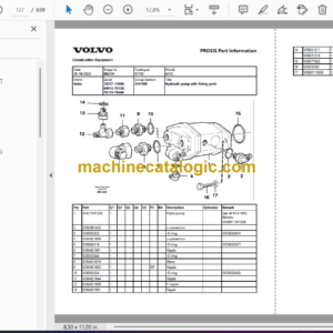 Volvo A25C Articulated Hauler Dump Truck Parts Manual