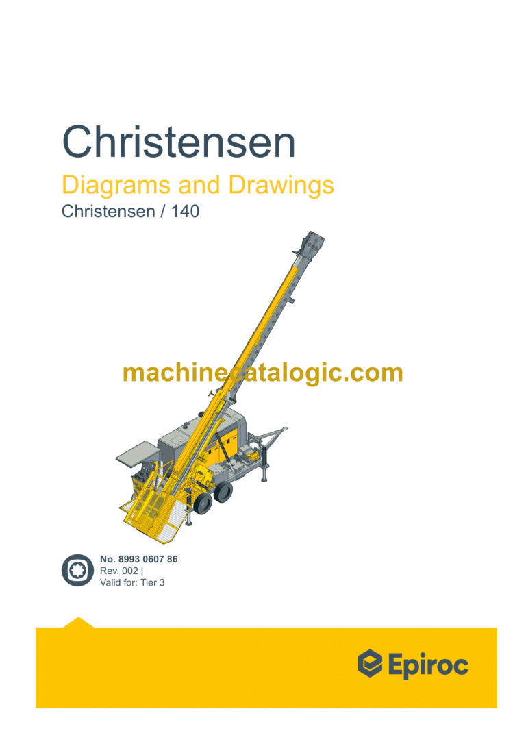 Epiroc Christensen 140 Diagrams and Drawings Manual