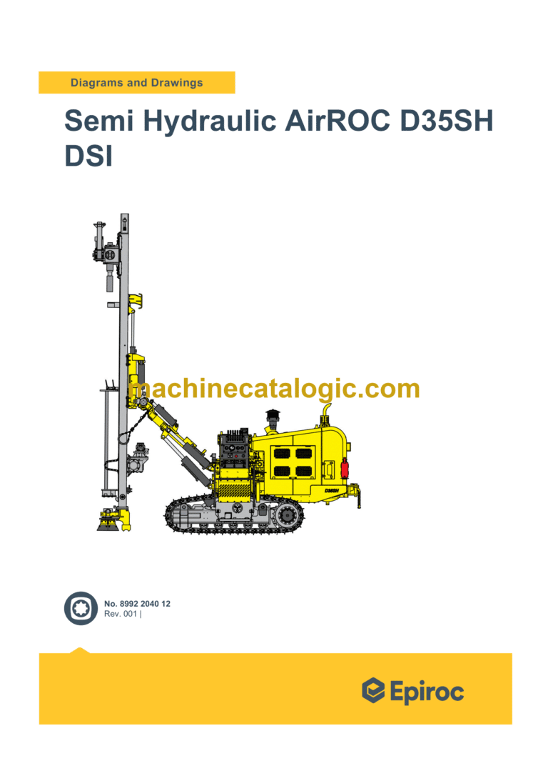 Epiroc Semi Hydraulic AirROC D35SH DSI Diagrams and Drawings Manual