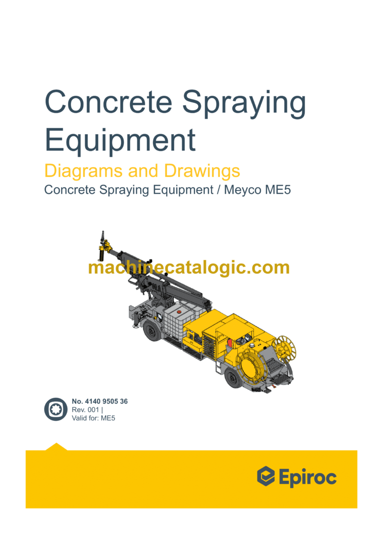Epiroc Concrete Spraying Equipment Meyco ME5 Diagrams and Drawings Manual