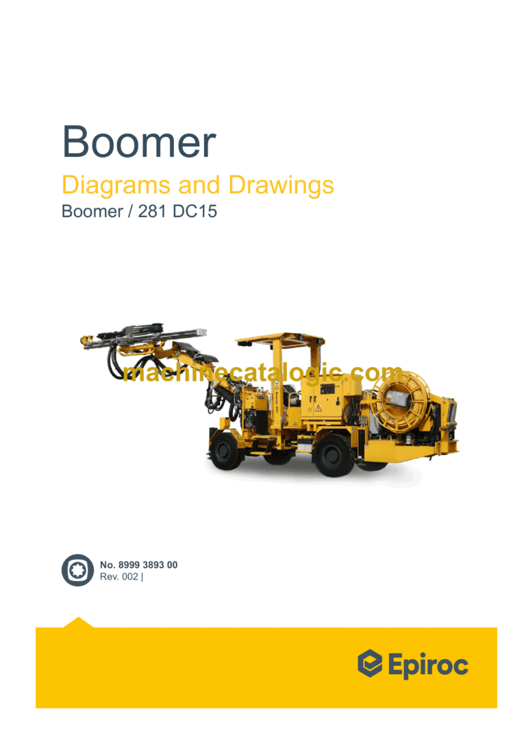 Epiroc Boomer 281 DC15 Diagrams and Drawings Manual