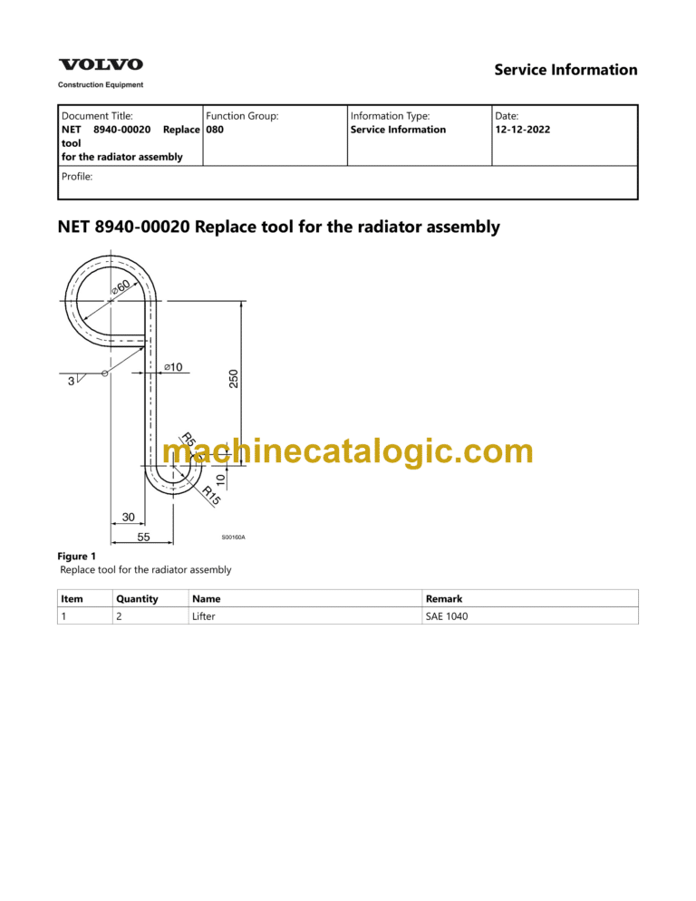 Volvo EC240 Hydraulic Crawler Excavator Service & Repair Manual