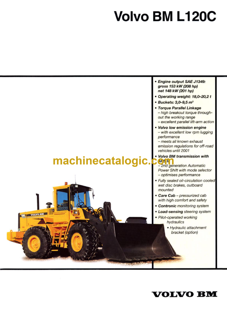 Volvo BM L120C Wheel Loader Service & Repair Manual