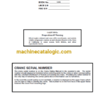 Link Belt Crane 298HSL 2 Service Manual
