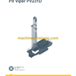 Epiroc Pit Viper PV231D Diagrams and Drawings Manual