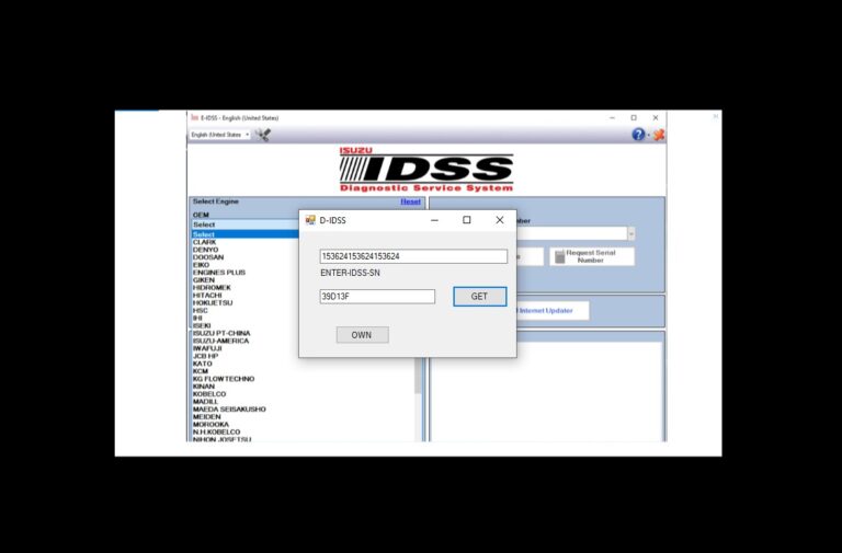 ISUZU E-IDSS [Enforce Reflash] Special Password Generator