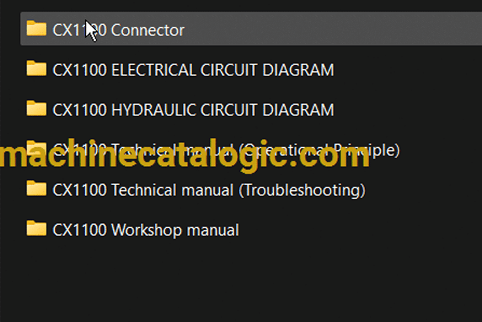 Hitachi Sumitomo CX1100 Full Manual (Technical, Workshop, Diagrams ...