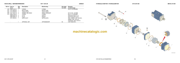 Atlas Copco COP 2560EX+ Version F Hydraulic Rock Drill Parts Catalog - Image 3