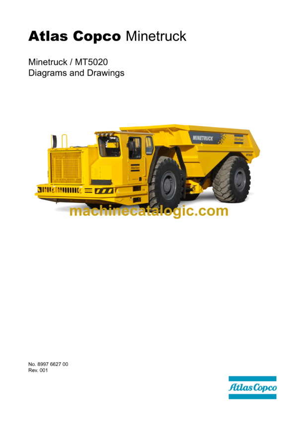 Atlas Copco Minetruck MT5020 Diagrams and Drawings Manual