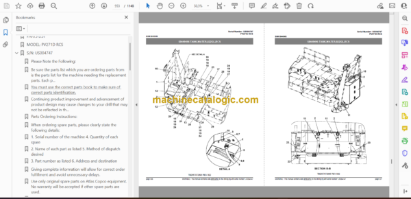 Atlas Copco PV271D RCS Pit Viper Parts Catalog - Image 2