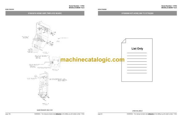 Atlas Copco ECM590 Tier 3 Hydraulic Crawler Drill Parts Catalog - Image 4