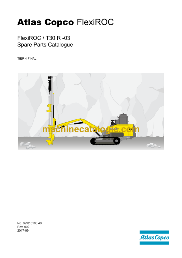 Atlas Copco FlexiROC T30 R-03 Tier 4 Final Parts Catalog