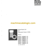 Atlas Copco ROC 742HC-10,11,12 ROC 748HC-10,11,12 Hydraulic Crawler Drills Parts Catalog