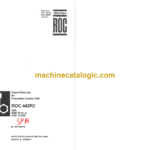 Atlas Copco ROC 442PC Pneumatic Crawler Drill Parts Catalog