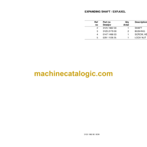 Atlas Copco Boomer 104 Parts Catalog