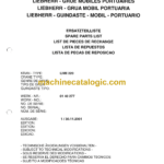 Liebherr LHM 320 Mobile Harbour Crane Spare Parts List (EN-DE)