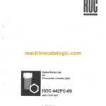 Atlas Copco ROC 442PC-00 Pneumatic Crawler Drill Parts Catalog