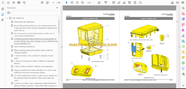 Atlas Copco PV271E RCS Pit Viper Parts Catalog - Image 2