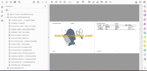 Atlas Copco COP 2150CR, 2150CRL Version C Hydraulic Rock Drill Parts Catalog - Image 2