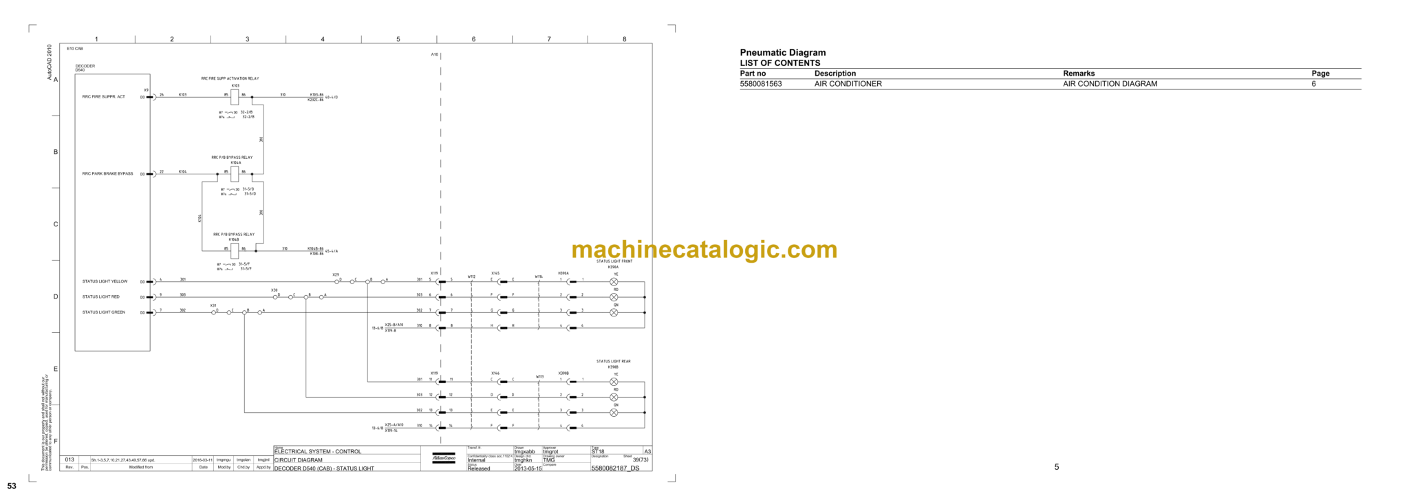 Atlas Copco Scooptram ST18 Diagrams and Drawings Manual