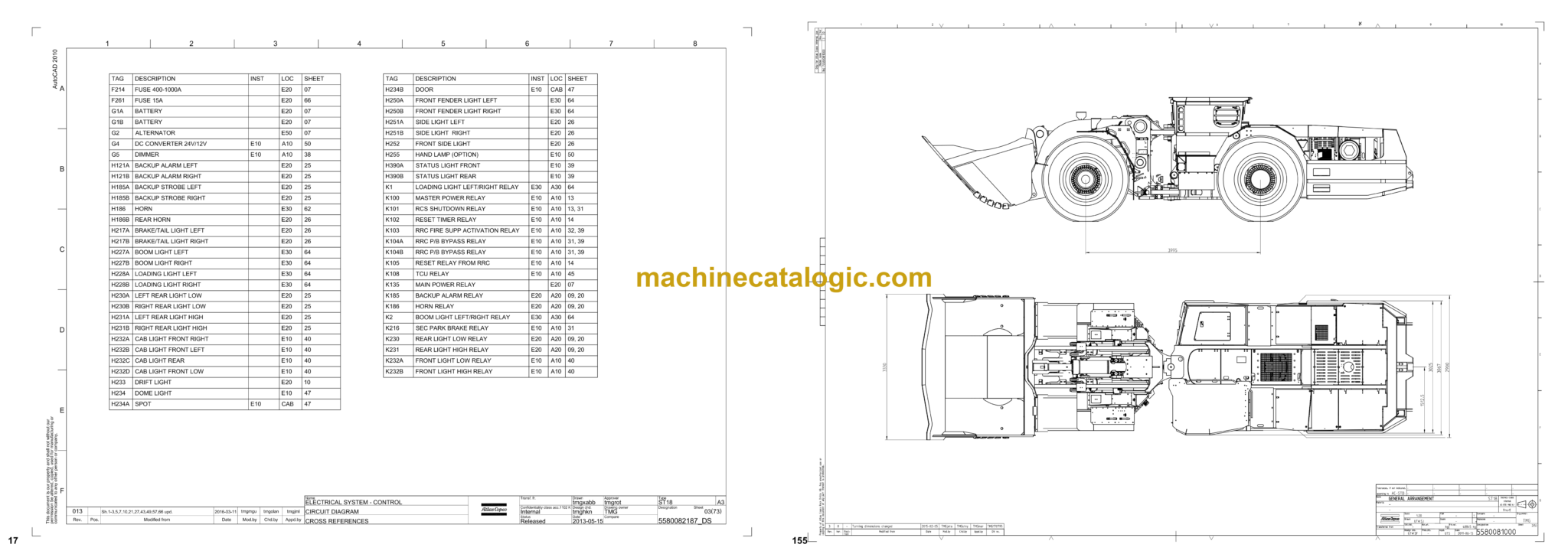 Atlas Copco Scooptram ST18 Diagrams and Drawings Manual – Machine Catalogic