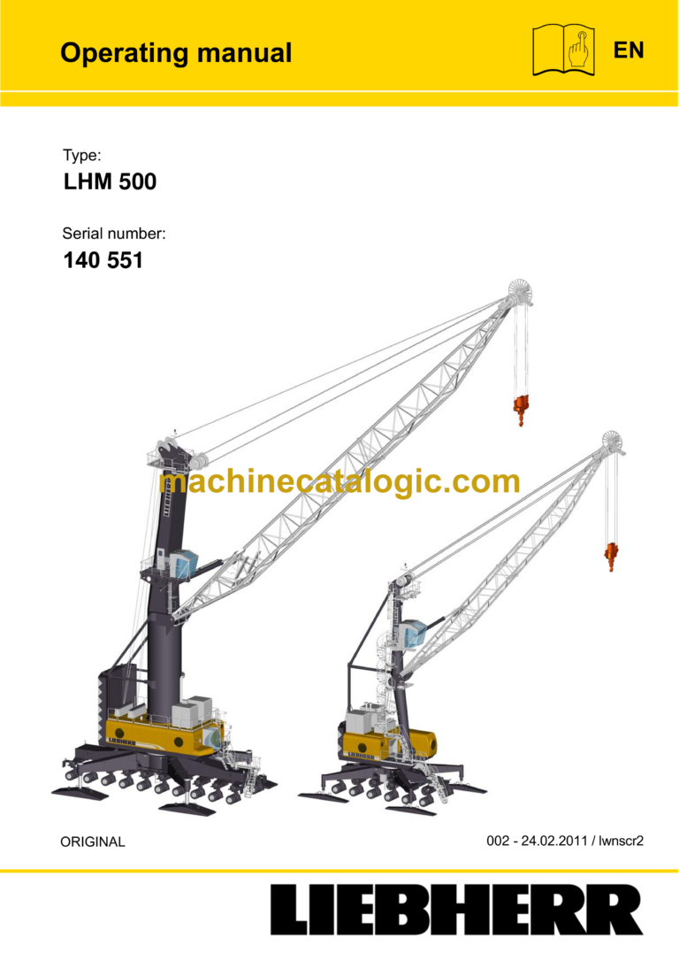 Liebherr LHM 500 Mobile Harbour Crane Operating Manual (140551)