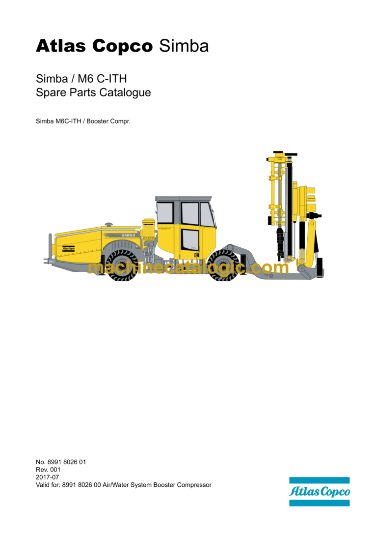Atlas Copco Simba M6 C ITH Parts Catalog