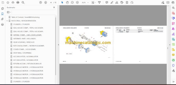 Atlas Copco COP 1640 Version E Hydraulic Rock Drill Parts Catalog - Image 2