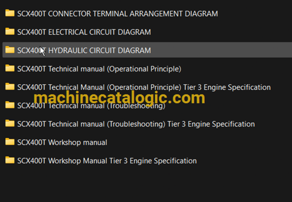 Hitachi Sumitomo SCX400T Full Manual (Technical, Workshop, Diagrams Manual) - Image 2