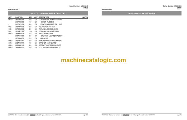 Atlas Copco DMM3 Blasthole Drills Rig Parts Catalog - Image 4