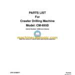 Atlas Copco CM695D Crawler Drilling Machine Parts Catalog