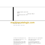 Atlas Copco RB WL3C No.14 Rocket Boomer Parts Catalog