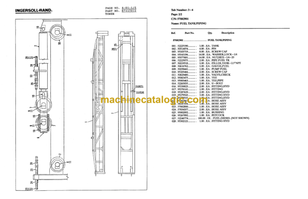 Atlas Copco DM50E Rotary Blast Hole Rigs Parts Catalog - Image 4