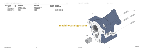 Atlas Copco COP 1838CR, 1838CRL Version C Hydraulic Rock Drill Parts Catalog - Image 4