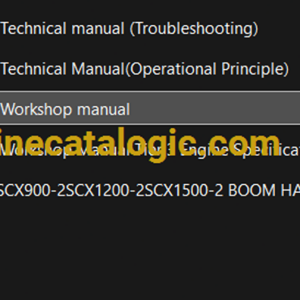 Hitachi Sumitomo SCX800-2 Full Manual (Technical, Workshop, Diagrams Manual)