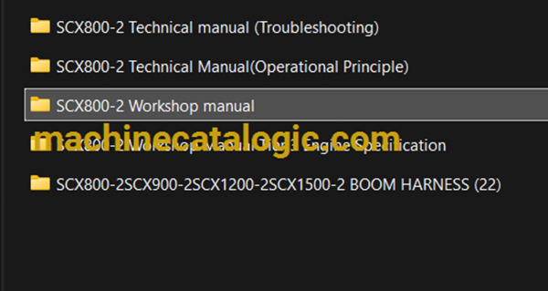 Hitachi Sumitomo SCX800-2 Full Manual (Technical, Workshop, Diagrams Manual) - Image 2