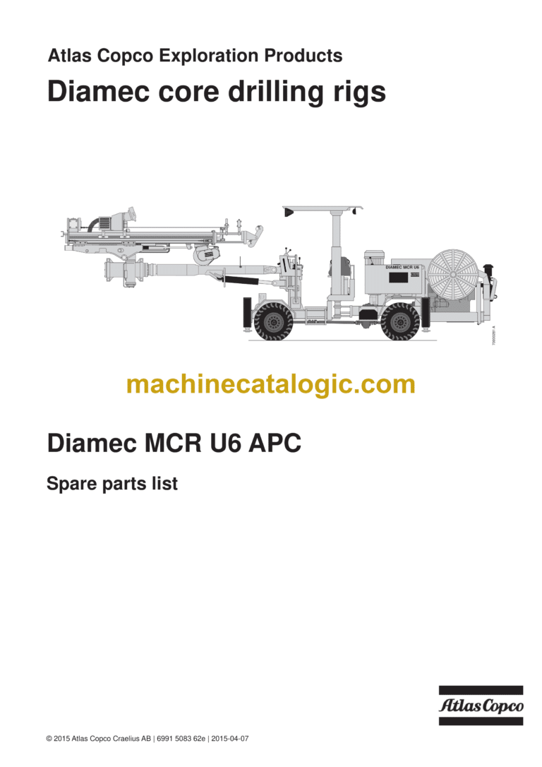 Atlas Copco Diamec MCR U6 APC Parts Catalog
