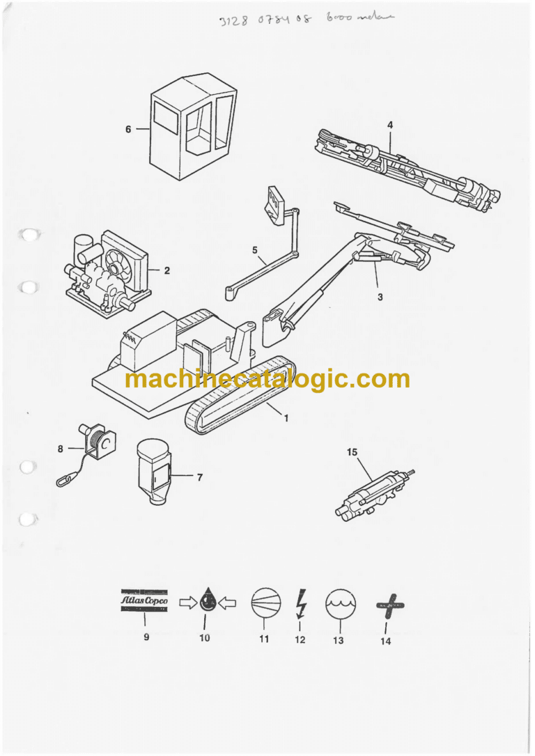 Atlas Copco ROC 542HP-01 Drilling Rig Parts Catalog