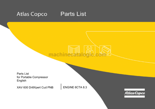 Atlas Copco XAV 600 DrillXpert Cud PNB 6CTA 8.3 C Parts Catalog