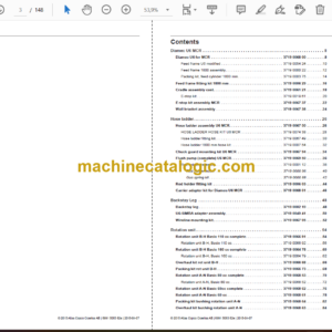 Atlas Copco Diamec MCR U6 APC Parts Catalog
