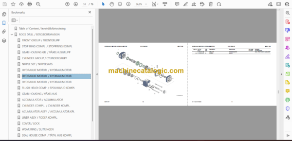 Atlas Copco COP 3060ME Hydraulic Rock Drill Parts Catalog - Image 4